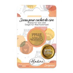   Aladine Viaszpecsét fej 20 mm - Boldog születésnapot - Happy Birthday (English) - Wax Seal (1 db)