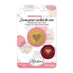   Aladine Viaszpecsét fej 20 mm - Szív - Heart - Wax Seal (1 db)