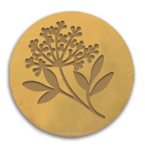 Aladine Viaszpecsét fej 20 mm - Virág ágon, levéllel - Hemlock - Wax Seal (1 db)