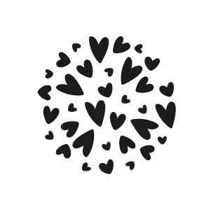 Aladine Viaszpecsét fej 20 mm - Szívek - All Over Hearts  - Wax Seal (1 db)