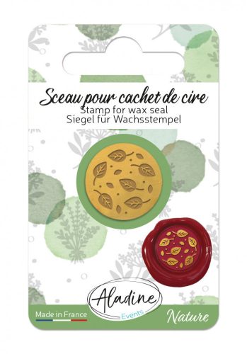 Aladine Viaszpecsét fej 20 mm - Levelek - All Over Leaves  - Wax Seal (1 db)