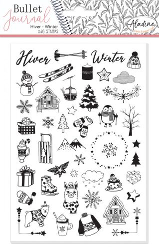 Aladine Gumibélyegző - Winter - Bullet Journal Foam Stamps (1 csomag)