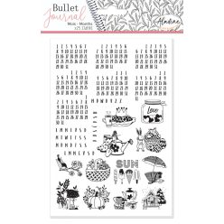   Aladine Gumibélyegző - Universal Months  - Bullet Journal Foam Stamps (1 csomag)