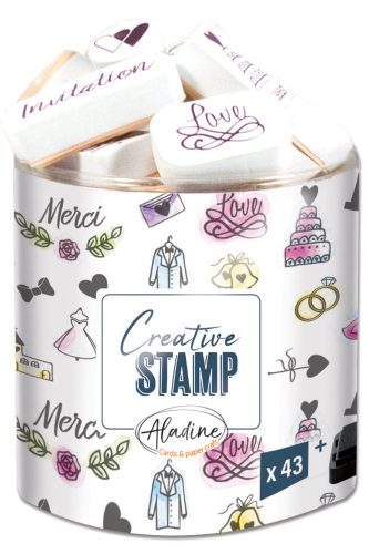 Aladine Dekor gumibélyegző - Wedding - Creative Foam Stamps (1 csomag)