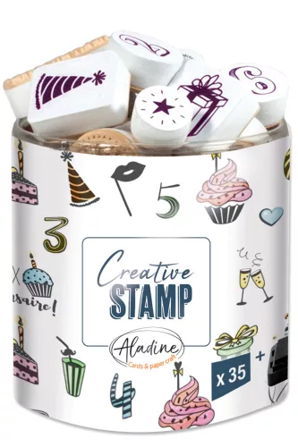 Aladine Dekor gumibélyegző - Birthday 2 - Creative Foam Stamps (1 csomag)