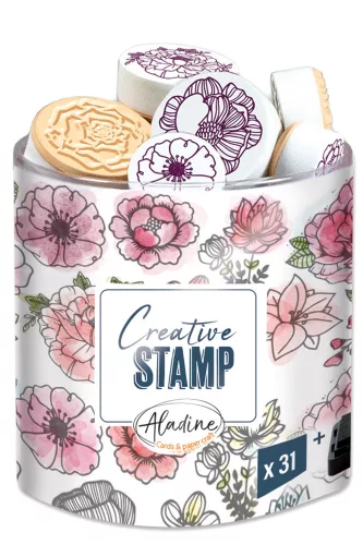 Aladine Dekor gumibélyegző - Flowers - Creative Foam Stamps (1 csomag)