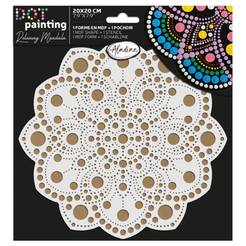 AladinE Mandala pontozó készlet 20 cm - 2 - Dot painting (1 db)