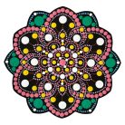 AladinE Mandala pontozó készlet 20 cm - 2 - Dot painting (1 db)
