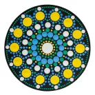 AladinE Mandala pontozó készlet 10 cm - 4 - Dot painting (1 db)
