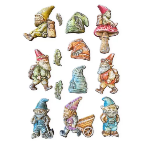 Lágy PVC öntőforma A5 – Rejtett liget: Törpék (1 db)