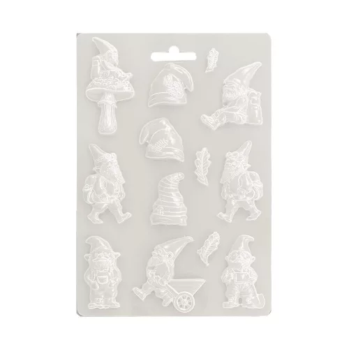 Lágy PVC öntőforma A5 – Rejtett liget: Törpék (1 db)