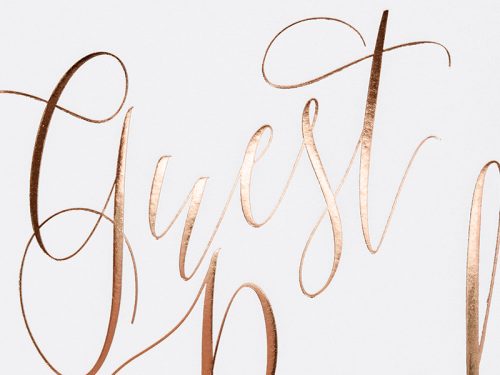 Vendégkönyv - Fehér, rózsaarany