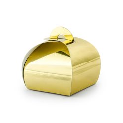 Köszönetajándék doboz arany 6x6x5.5cm (10 db)