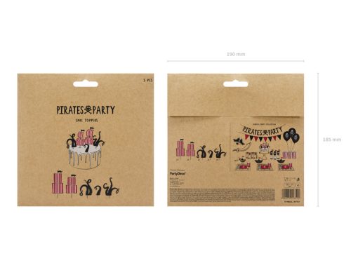 Tortadísz kalóz party (5 db)