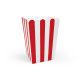 Popcornos doboz piros - fehér csíkos (6 db)