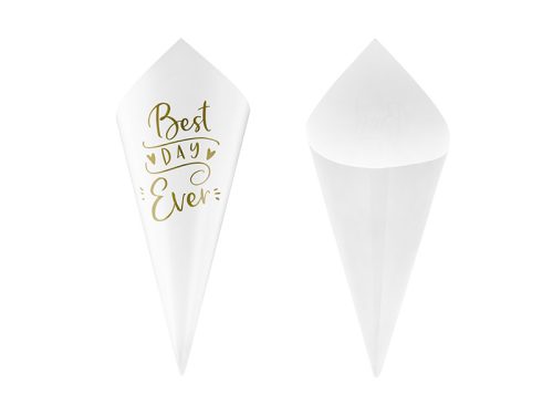 Confetti cones arany 16cm (10 db)