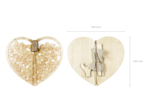 Fa Vendégkönyv – Szív alakú