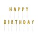 Születésnapi Gyertyák "Happy Birthday" Arany csillámos