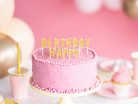 Születésnapi Gyertyák "Happy Birthday" Arany csillámos