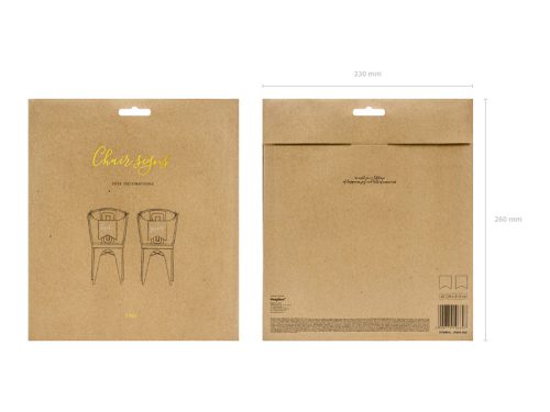 Juta székdekoráció - Menyasszony és Vőlegény