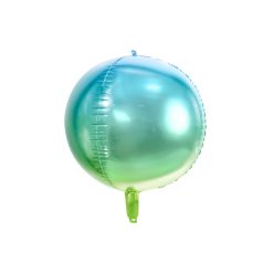 Fólia Lufi - Ombre Gömb - Kék és Zöld, 35 cm