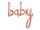 Fólia lufi „Baby” felirat, rózsaarany