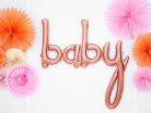 Fólia lufi „Baby” felirat, rózsaarany
