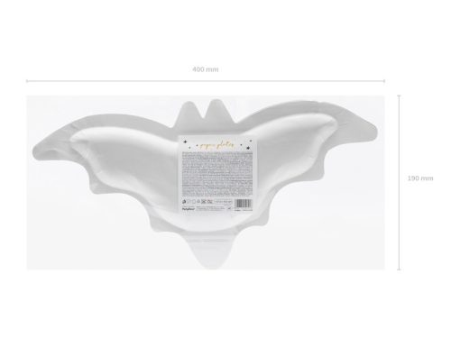 Papírtányér arany denevér (6 db)