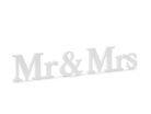 Fából készült Mr & Mrs felirat - fehér 50x9,5 cm