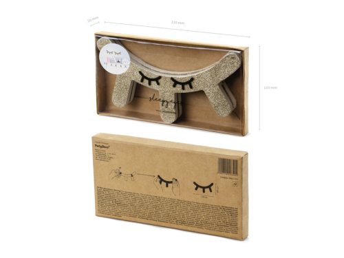 Fali dekoráció – Alvó szemek, arany