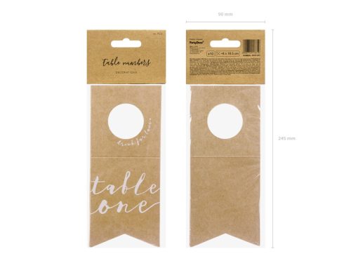 Asztalszámok - Üvegre akasztható (10 db)