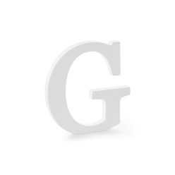 Fa dekoráció betű G (fehér - 19.5x20cm)