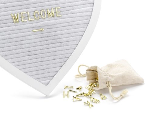 Szív tábla arany betűkkel