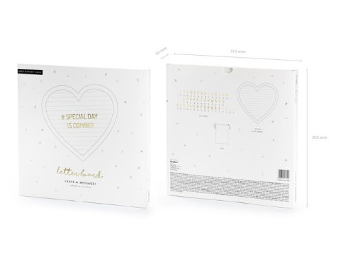 Szív tábla arany betűkkel