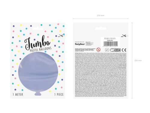 Óriás kerek léggömb 1m Pasztell világos lila