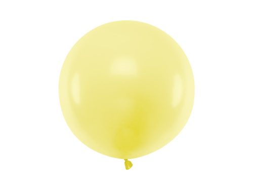Óriás kerek léggömb 60cm Pasztell világos sárga