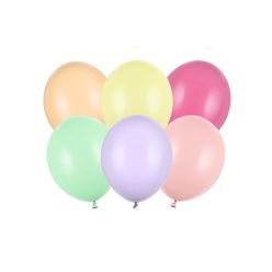 Erős Lufi 23cm Pasztell Mix (100 db)