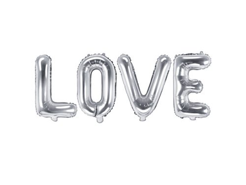 Fólia lufi Love 140x35cm ezüst