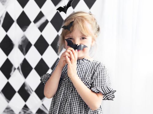 Halloveen denevér füzér fekete 1.5m (1 db)