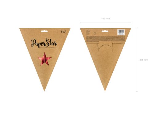 Papír Csillag - 45 cm Piros