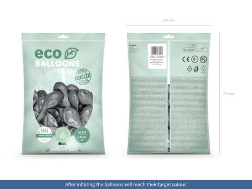 Eco Lufi 26cm Metál ezüst (100 db)