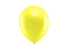 Szivárvány léggömb 23cm Metál sárga (100 db)