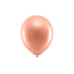 Szivárvány léggömb 23cm Metál rózsaarany (100 db)