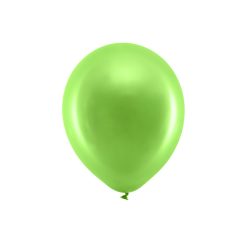 Szivárvány léggömb 30cm Metál világoszöld (100 db)
