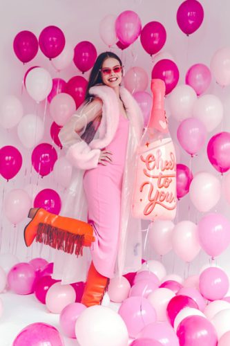 Fólia lufi – Pezsgős üveg alakú