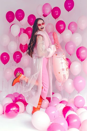 Fólia lufi – Pezsgős üveg alakú