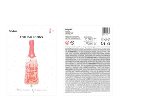 Fólia lufi – Pezsgős üveg alakú