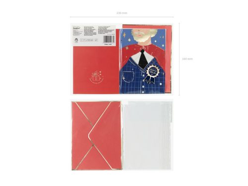 Üdvözlőlap „Super Dad” kitűzővel 