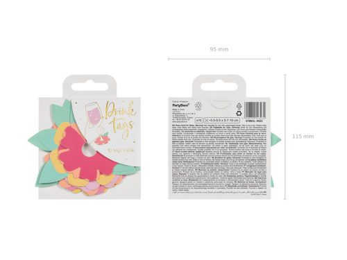 Pohárjelölő / Pohárdísz virág (10 db)