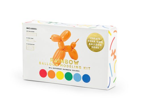 Szivárvány színű modellező lufik pumpával – vegyes színek, 130 cm (30 db)